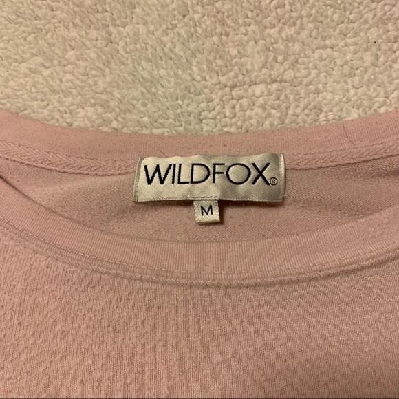 WILDFOX Football My Life Sweatshirt Pullover Baggy Beach Jumper Pale Pink - Picture 7 of 11